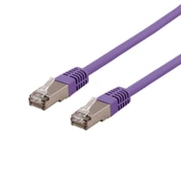 DELTACO U/STP Cat6a patchkabel, LSZH, 0,5 meter, lila