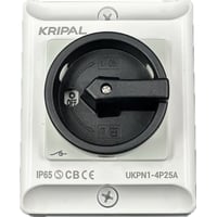 Kripal forsyningsadsk. 25A AC23 3P+N Gr/Sort