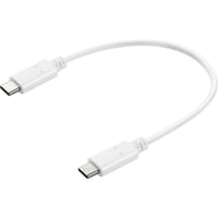 Sandberg USB-C ladekabel, 65W, 0,2 meter, hvid