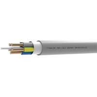 TT CABLES Installationskabel let, halogenfri 5G2,5 mm² grå 300/500V ring 100 meter, kabeldiameter 10,4 mm - (100 meter)