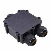IP68X3 Boks med 5-polet klemrkke, sort