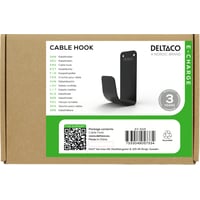 E-Charge Cable Hook, Stainless Steel SS304, black - Deltaco