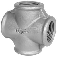 Galvaniseret kryds m. muffer - 1" x 1" x 1"