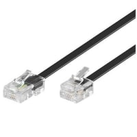 RJ11-RJ45 kabel, 15 meter, M/M, sort, 6P/4C-8P/4C - MicroConnect