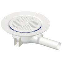 Purus Mini Max gulvaflb til vinylgulv, vandret, 32 mm udlb, hvid PP