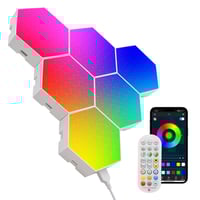 RGBIC Hexagon Vglys, 5V, gamer vgbelysning (10 stk)