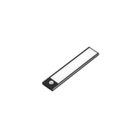 Genopladelig PIR Sensor Skabsbelysning, Sort, 20cm, 1W, USB Input, 80lm, RA80, Flicker Free