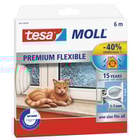 Tesamoll silikonettningsliste O-profil, 6 m x 8,5 mm x 9 mm, hvid