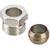 Danfoss klemringsfittings - Koblingsst med trykskrue, 14 mm x " (14 mm stl- og kobberrr)
