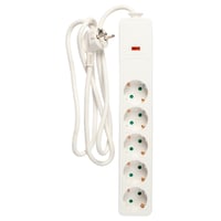 Nq Power 5-vejs Stik M/overspændingsbeskyttelse (2x1,5mm), 1,5m - Stikdåse