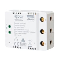 Ogemray Smart Rel 25A, 1-faset smart rel med effektmling - Powered By Shelly