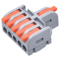 1 stk. skrueløs samlemuffe - 1 til 5, 250V, 32A