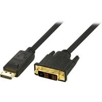 DELTACO DisplayPort til DVI-D Single Link monitorkabel, 20-pin han - 1