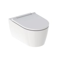 Se Geberit ONE Rimfree toiletskl med hvid kant inkl. toiletsde hos WATTOO.DK