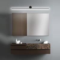Hali spejllampe til badevrelse, design, hvid, 900 mm, aluminium, IP44