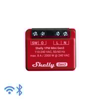 Shelly 1PM Mini (Gen 3), WiFi rel med effektmling, 230Vac