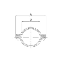 Rrholder 33,7mm 304 u/skaft