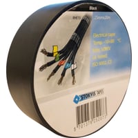 Stokvis PVC tape 25 mm x 20 m, sort