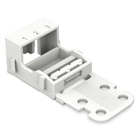 Fastgrelsesadapter til 3-lederklemmer Wago 221, 4 mm, hvid