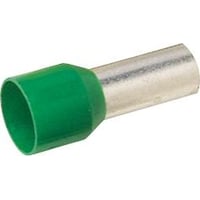 Elpress - Isoleret terminalrr, 16 mm / 12,0 mm, grn (farvekode Weidmller) - 100 stk