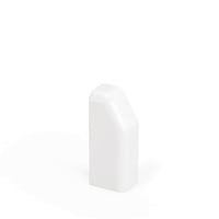 Endestykke SL 20/50 venstre, hvid RAL9010