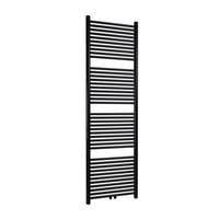 Thermrad Tone håndklæderadiator 580W, Rundt strålingsrør og samler, 6 tilslutninger, hxl 1200x550mm, mat sort