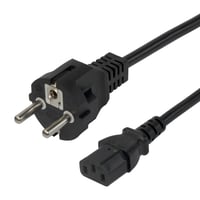 Billede af Power cord CEE 7/7 - C13, 3,0m, black hos WATTOO.DK