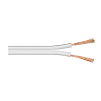 Hjttalerkabel, 100 meter, 2x2,5 mm, hvid, CCA, 2x50/0,25 mm, ydre ml: 3,8*8,0 mm