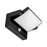 17W LED vglampe med sensor, IP65, 3000K, sort - Kulr: Varm