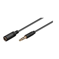Hovedtelefon- og AUX-kabel, 2 meter, forlngerkabel til lyd, 3.5 mm minijack han-hun