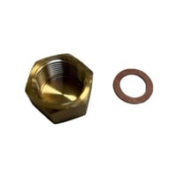 Slutmuffe med rødgods pakning, 3/4" - Contura Steel