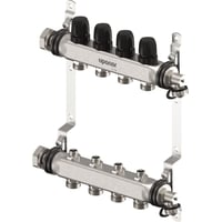 Uponor Vario S fordelerrrst, 4 kredse, LS, 4x3/4 EURO