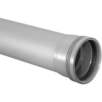 Wavin Wafix pp afløbsrør med muffe 40 x 250 mm grå