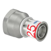 Uponor S-Press MLCP - Gevindovergang m. preskobling/muffe, 25 mm x 1