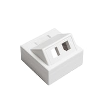 Leviton Vgboks, 2 x Keystone, 85x85mm, hvid