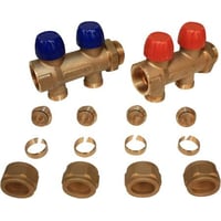 Wavin - Manifold 2 + 2 afgange, uden flowmeter p? freml?b, til ?20 x 2,0 mm pex-r?r