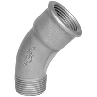 Galvaniseret lang bjning 45 m. mf/np - " x " billede