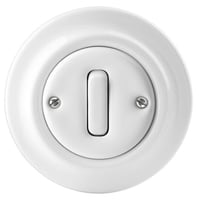 Korrespondanceafbryder, glans hvid, 10A 250V, Decento