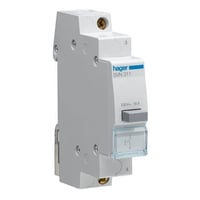 Hager Trykknap, 16A, 250V, 1 Slutte, For Din-skinne