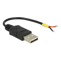 Se Delock Cable USB 2.0 Type-A male > 2 x open wires power 10 cm hos WATTOO.DK