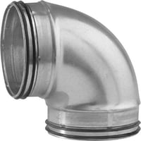 LINDAB Bøjning BKU 125 90, kort. Presset. Med nippel-/nippeltilslutning.