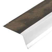 Tagfod, blank aluminium, med asfalt, 14 x 40 x 100 mm, 1 meter