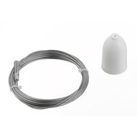 GLOBAL trac? - Wirekit: 1,5 meter, kort beslag, hvid (GBS 33+ SPW1)