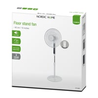 Nordic Home Floor fan with remote control, 40 cm, low noise level, tim