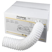 Duka flexslange 127 mm, til ventilation, hvid – 25 meter