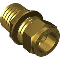 Overgang 1/2"-15 mm, med muffe, kompres