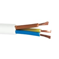 Ledning H05VV-F 3G1,5, rund, 10 meter, hvid
