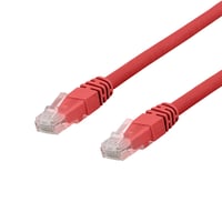 DELTACO U/UTP Cat6a patch kabel, halogenfri, 0,5 meter, rd