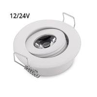 LEDlife 1W LED Indbygningsspot Dæmpbar 12V/24V Ø4,2cm Hul Ø5,2cm 2,2cm Høj 95lm RA82 - Hvid