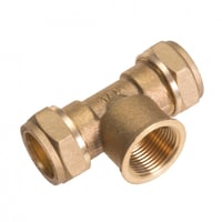 Conex T-stykke 18 mm x 3/4" Komp, Muffe, til PEX og kobber